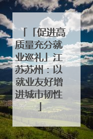 「促进高质量充分就业巡礼」江苏苏州：以就业友好增进城市韧性