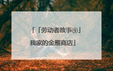 「劳动者故事⑨」我家的金雁商店