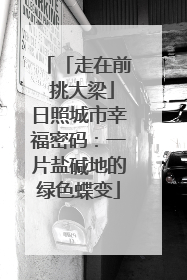 「走在前 挑大梁」日照城市幸福密码：一片盐碱地的绿色蝶变