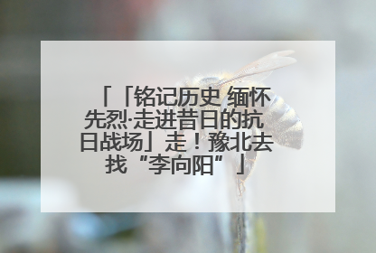 「铭记历史 缅怀先烈·走进昔日的抗日战场」走！豫北去找“李向阳”