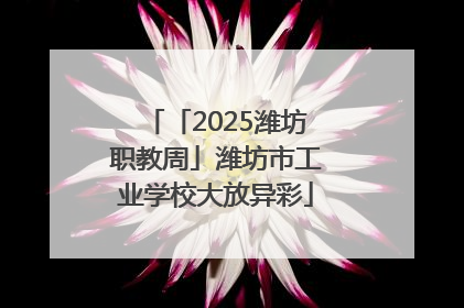 「2025潍坊职教周」潍坊市工业学校大放异彩