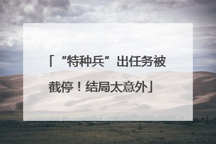 “特种兵”出任务被截停！结局太意外