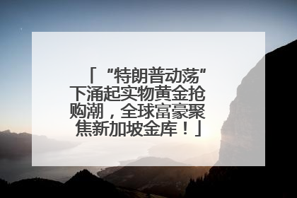 “特朗普动荡”下涌起实物黄金抢购潮，全球富豪聚焦新加坡金库！