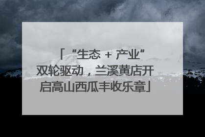 “生态 + 产业”双轮驱动，兰溪黄店开启高山西瓜丰收乐章