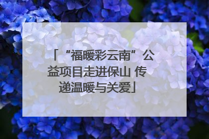 “福暖彩云南”公益项目走进保山 传递温暖与关爱