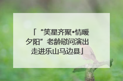 “笑星齐聚•情暖夕阳”老龄慰问演出走进乐山马边县