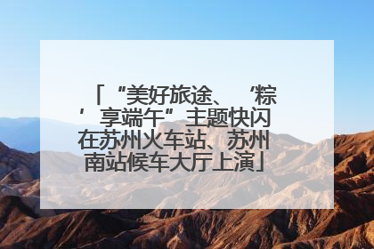 “美好旅途、‘粽’享端午”主题快闪在苏州火车站、苏州南站候车大厅上演
