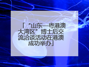 “山东—粤港澳大湾区”博士后交流洽谈活动在港澳成功举办