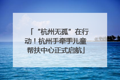 “杭州无孤”在行动！杭州手牵手儿童帮扶中心正式启航
