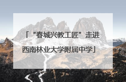 “春城兴教工匠”走进西南林业大学附属中学