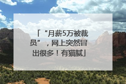 “月薪5万被裁员”，网上突然冒出很多！有猫腻