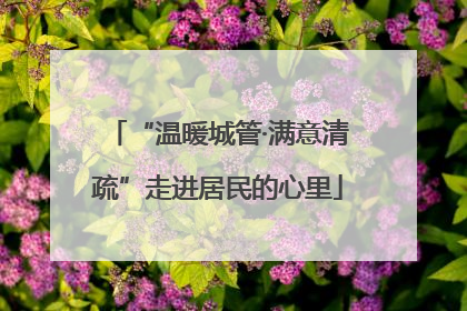 “温暖城管·满意清疏”走进居民的心里