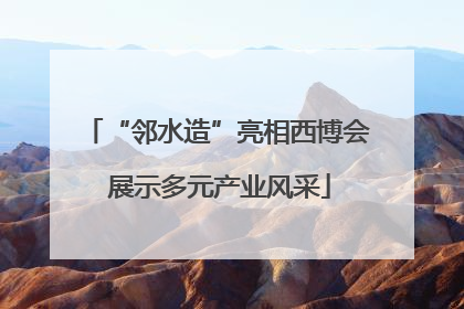 “邻水造”亮相西博会 展示多元产业风采