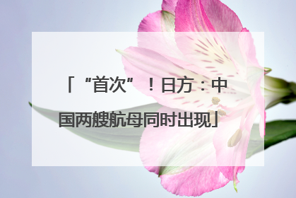 “首次”！日方：中国两艘航母同时出现
