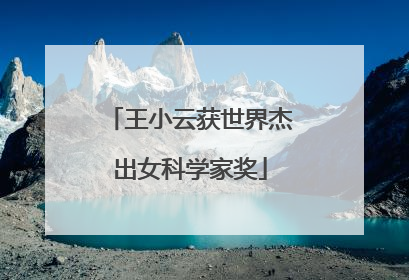王小云获世界杰出女科学家奖