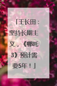 王长田：坚持长期主义，《哪吒3》预计需要5年！