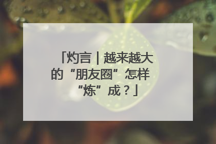 灼言｜越来越大的“朋友圈”怎样“炼”成？