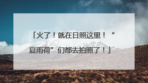 火了！就在日照这里！“夏雨荷”们都去拍照了！