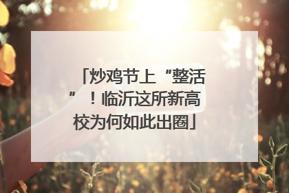 炒鸡节上“整活”！临沂这所新高校为何如此出圈