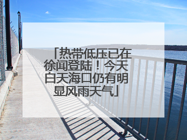 热带低压已在徐闻登陆！今天白天海口仍有明显风雨天气