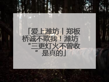 爱上潍坊丨郑板桥诚不欺我！潍坊“三更灯火不曾收”是真的