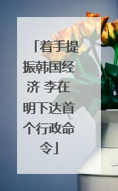 着手提振韩国经济 李在明下达首个行政命令
