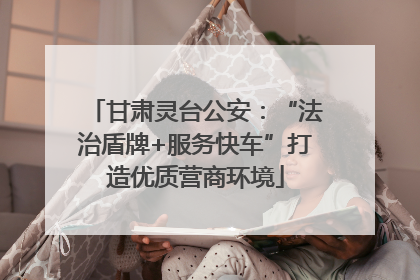 甘肃灵台公安：“法治盾牌+服务快车”打造优质营商环境