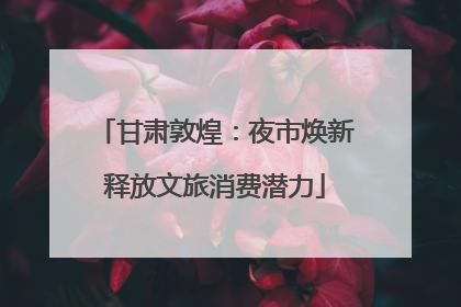 甘肃敦煌：夜市焕新释放文旅消费潜力