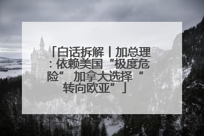 白话拆解丨加总理：依赖美国“极度危险” 加拿大选择“转向欧亚”