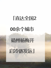直达全国200余个城市 靖州杨梅开启冷链发运