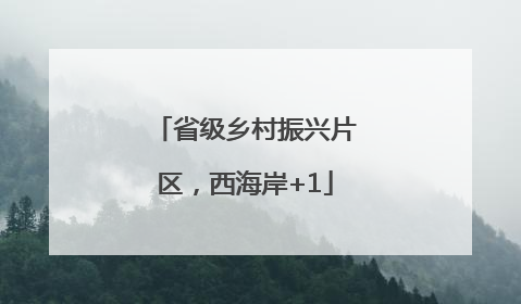 省级乡村振兴片区，西海岸+1