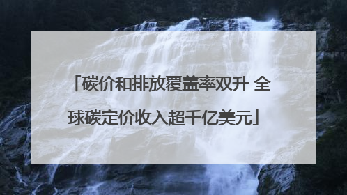碳价和排放覆盖率双升 全球碳定价收入超千亿美元