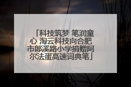 科技筑梦 笔润童心 淘云科技向合肥市郎溪路小学捐赠阿尔法蛋高速词典笔