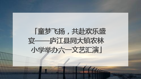 童梦飞扬，共赴欢乐盛宴——庐江县同大镇农林小学举办六一文艺汇演