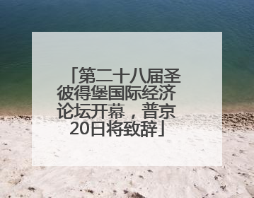 第二十八届圣彼得堡国际经济论坛开幕，普京20日将致辞