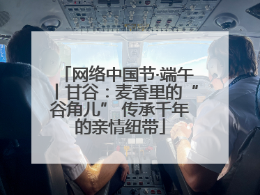网络中国节·端午丨甘谷：麦香里的“谷角儿” 传承千年的亲情纽带