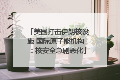 美国打击伊朗核设施 国际原子能机构：核安全急剧恶化