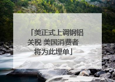 美正式上调钢铝关税 美国消费者将为此埋单