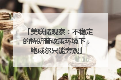 美联储观察：不稳定的特朗普政策环境下，鲍威尔只能旁观