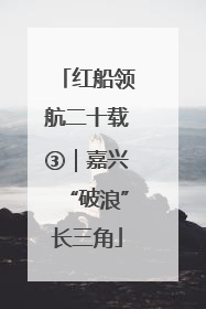 红船领航二十载③｜嘉兴“破浪”长三角