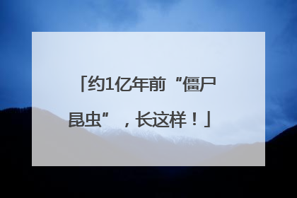 约1亿年前“僵尸昆虫”，长这样！