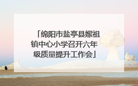 绵阳市盐亭县嫘祖镇中心小学召开六年级质量提升工作会