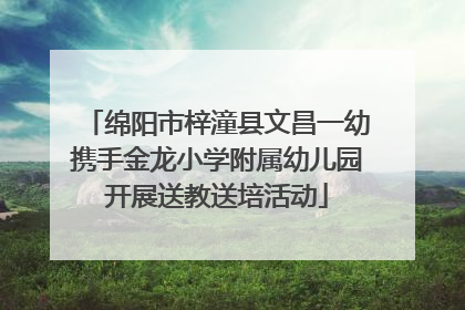 绵阳市梓潼县文昌一幼携手金龙小学附属幼儿园开展送教送培活动