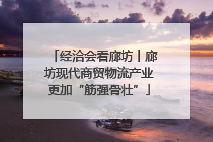 经洽会看廊坊丨廊坊现代商贸物流产业更加“筋强骨壮”