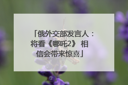 俄外交部发言人：将看《哪吒2》 相信会带来惊喜
