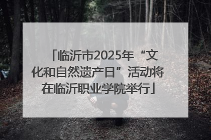临沂市2025年“文化和自然遗产日”活动将在临沂职业学院举行