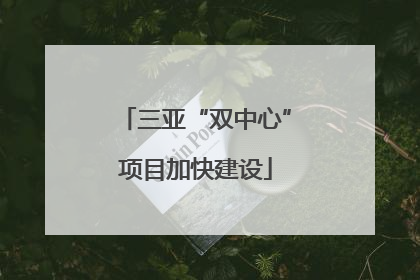 三亚“双中心”项目加快建设