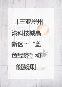 三亚崖州湾科技城高新区：“蓝色经济”动能澎湃