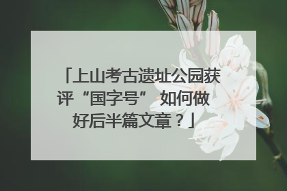 上山考古遗址公园获评“国字号” 如何做好后半篇文章？