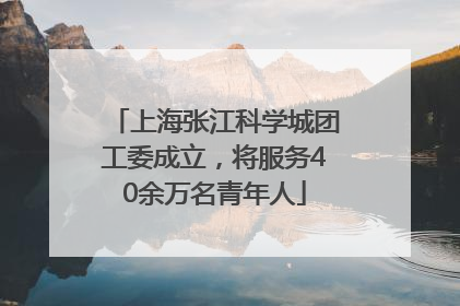 上海张江科学城团工委成立，将服务40余万名青年人